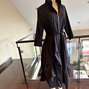 Joseph Ribkoff Black Maxi Dress with Belt